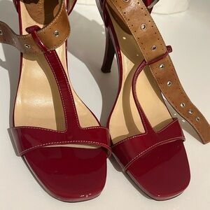Cole Haan Red and Brown Women's Heels